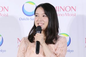 上白石萌音　「ミノン・ミノン アミノモイスト」新CM発表会に登壇！